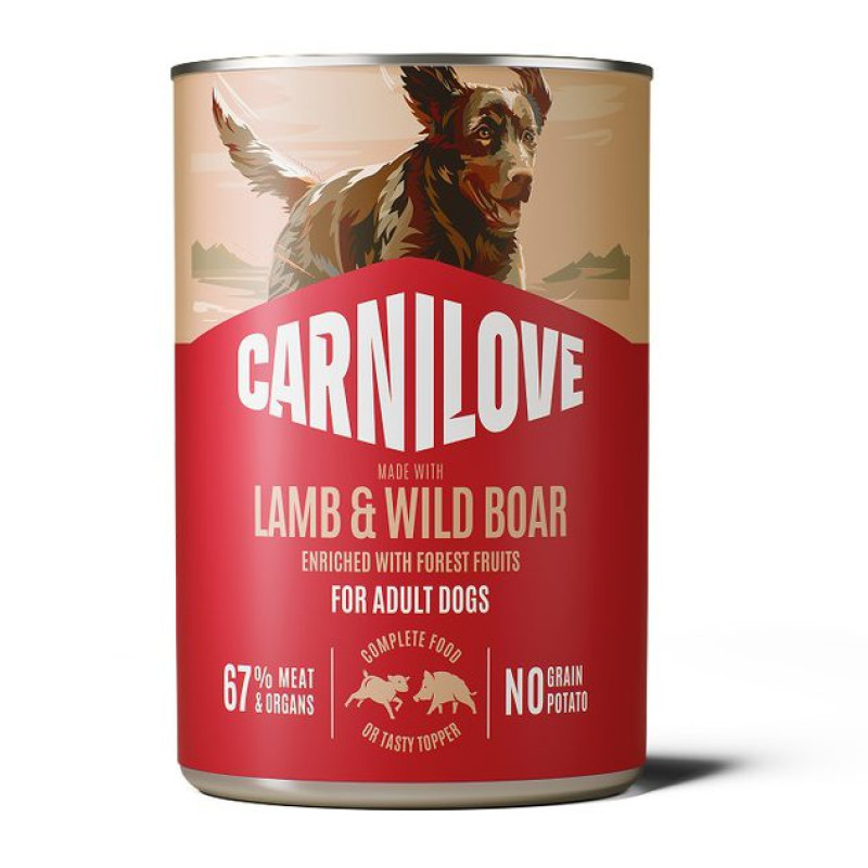 Carnilove Lamb & Wild Boar 400 г влажный беззерновой корм для собак с ягнёнком и кабаном