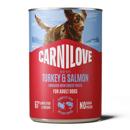 Carnilove Salmon & Turkey 400 г беззерновой влажный корм для собак с лососем и индейкой
