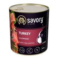 Savory Dog Gourmand Turkey для собак з індичкою 800 г