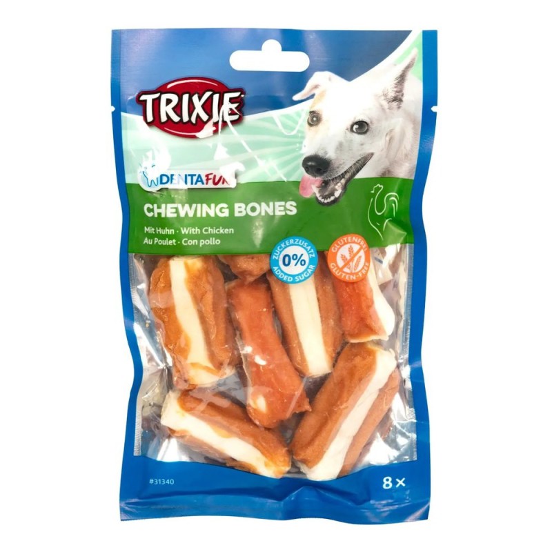 Лакомство для собак Trixie Кость для чистки зубов Denta Fun с курицей 5 см 8 шт. 120 г (31340)