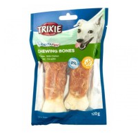 Лакомство для собак Trixie Кость для чистки зубов Denta Fun с курицей, 17 см, 1 шт., 140 г (31344_1шт)