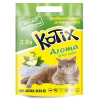 Наповнювач силікагелевий Kotix (Котікс) Green Apple для котячого туалету 3.8 л