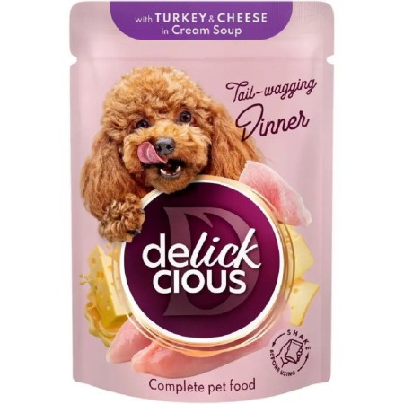 Delickcious (Делішес) пауч Dog Turkey Cheese Soup для собак індичка сир суп 85 г