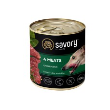 Savory Dog Gourmand 4 Meats для собак із чотирма видами м'яса 800 г