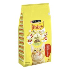 Purina Friskies для кішок з яловичиною, куркою та овочами 10 кг