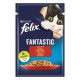 Вологий корм для кішок Felix Fantastic, з яловичиною, 26*85 г