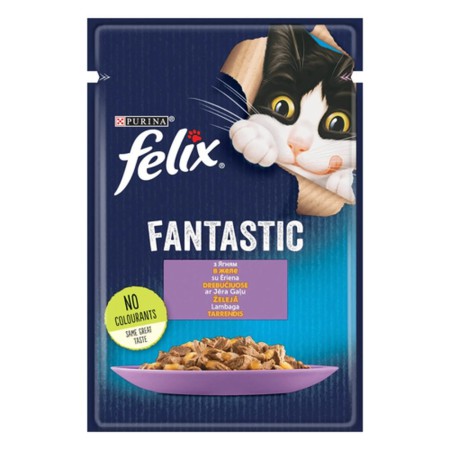 Вологий корм для кішок Felix Fantastic, з ягням, 26*85 г