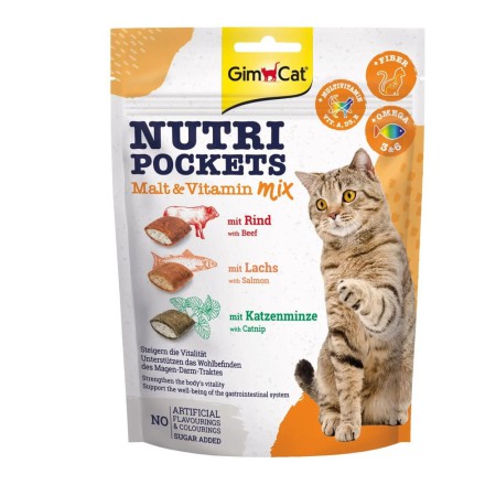 Ласощі для кішок GimCat Nutri Pockets Malt-Vitamin Mix 150 г
