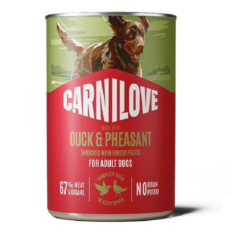 Корм вологий Carnilove Duck & Pheasant для собак паштет качка і фазан 400 г (101388)