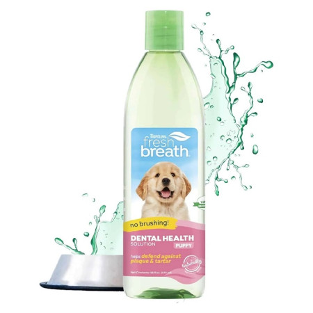 Добавка у воду TropiClean Fresh Breath Dental Health Solution “Свіжий подих” для цуценят, 473 мл