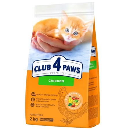 Клуб 4 Лапи Premium Kitten Chicken 2 кг сухий корм для кошенят з куркою