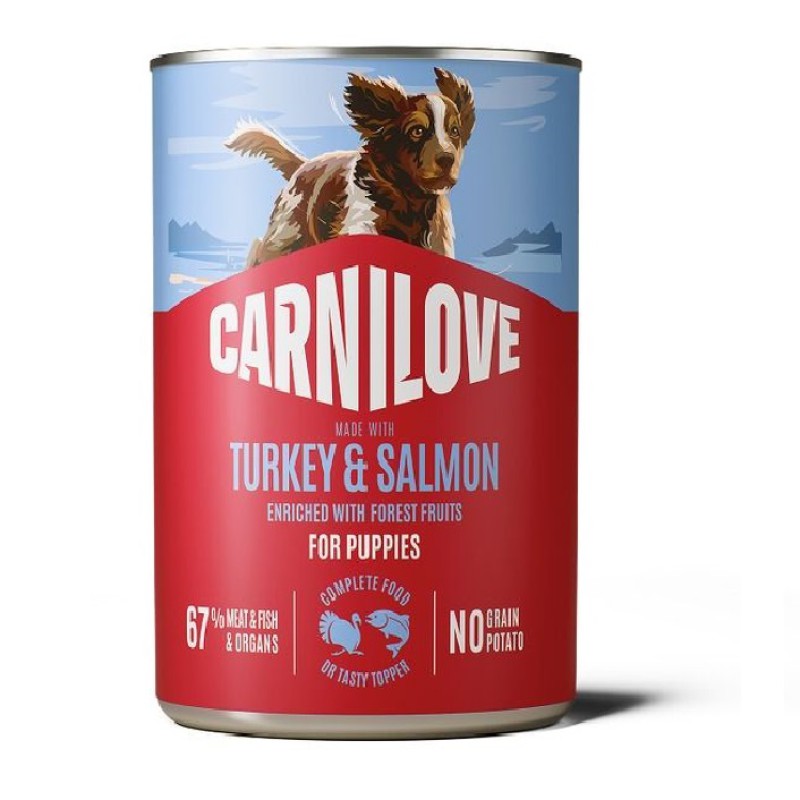Корм вологий Carnilove Salmon & Turkey для цуценят паштет лосось та індичка 400 г (101384)