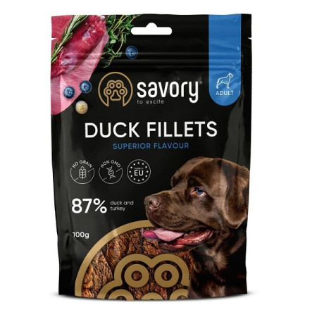 Лакомства Джерки Savory Fillet Turkey With Duck филе индейки с уткой 100 г (21151)