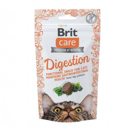 Ласощі Brit Care Functional Snack Digestion для котів для підтримки травлення з тунцем 50 г