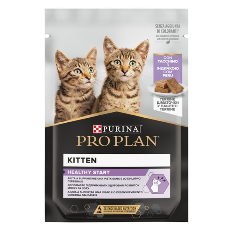 Purina Pro Plan Kitten Healthy Start 85 г вологий корм з індичкою для кошенят віком до 12 місяців