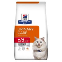 Hill's PD Feline C/D Urinary Stress 400 г сухой корм с курицей для взрослых кошек склонных к стрессу и проблемам с мочевыводящими путями