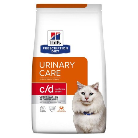 Hill's PD Feline C/D Urinary Stress 400 г сухий корм з куркою для дорослих кішок схильних до стресу та проблем із сечовивідними шляхами