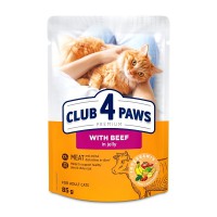 Клуб 4 Лапи Premium Beef 24х85 г з яловичиною в желі для котів