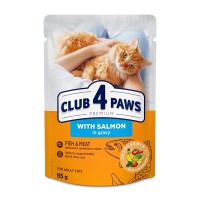 Клуб 4 Лапи Premium Salmon 24х85 г з лососем у соусі для котів 