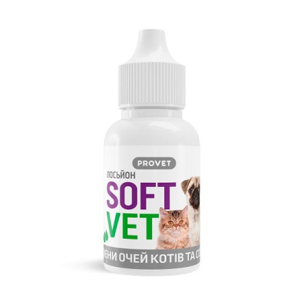 Лосьйон ProVET Softvet для гігієни очей кішок та собак 15 мл (PR244007)
