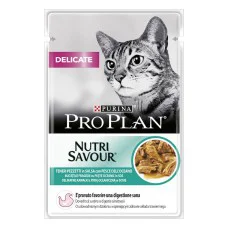 Purina Pro Plan Delicate NutriSavour шматочки з рибою для котів 85 г