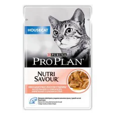 Purina Pro Plan Housecat Nutrisavour Шматочки з лососем для котів 85 г